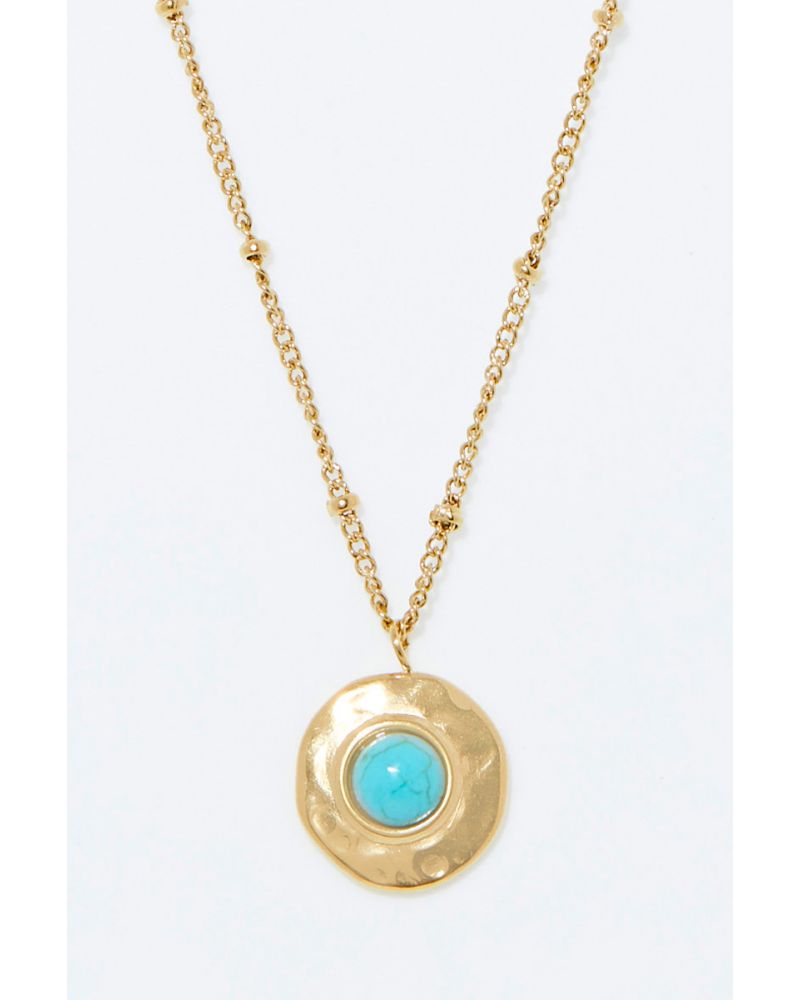 Collier Côme "THIO" turquoise